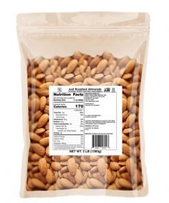 Just Roasted Almonds 3 LB / 48 OZ (Whole, Paleo & Keto, Non-GMO, Certified Gluten-Free, Plant Protein, Antioxidant Vitamin E, Fiber) (Unsalted)